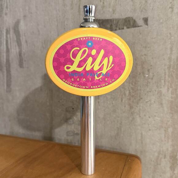 Georgetown Brewing Beer No Parking on the Dance Floor & Lily Ale Tap Pull Handle - Picture 2 of 7